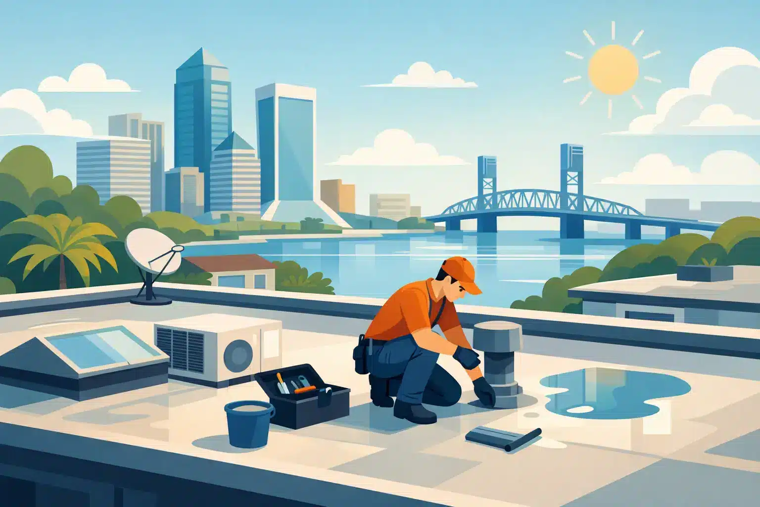 Flat Roof Maintenance for Jacksonville Florida Homes