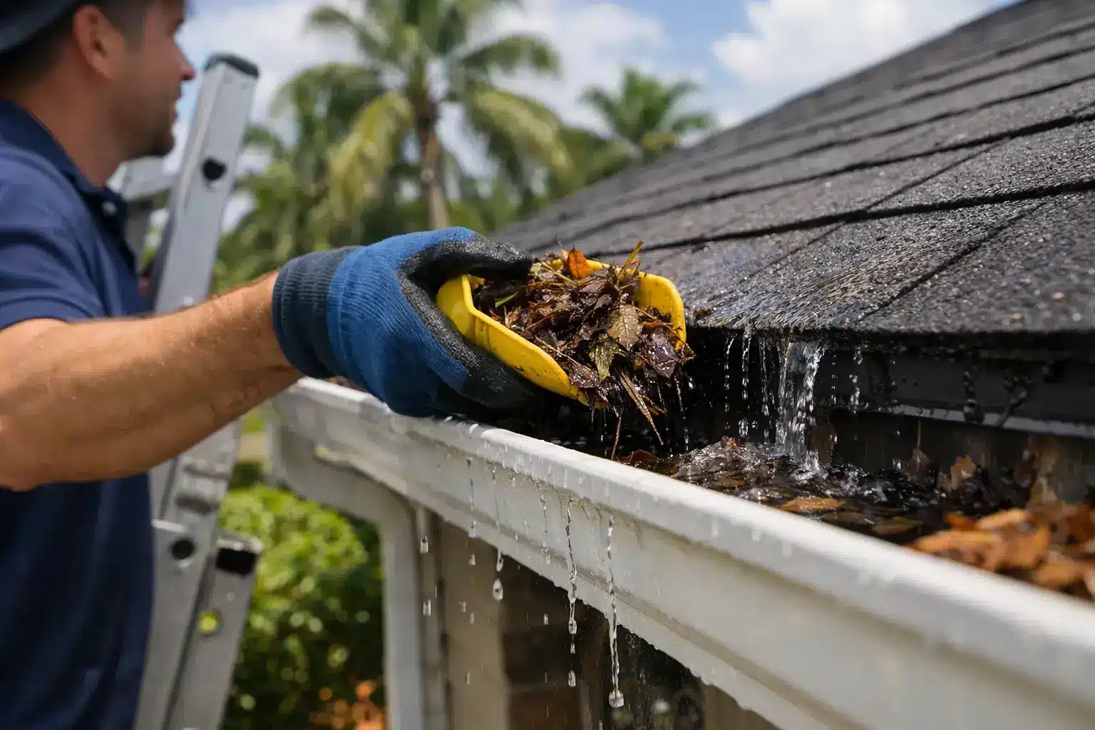 How Gutter Cleaning Prevents Roof Leaks in Florida