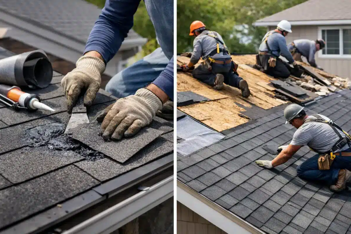 Roof Patch Versus Reroofing for Your Home