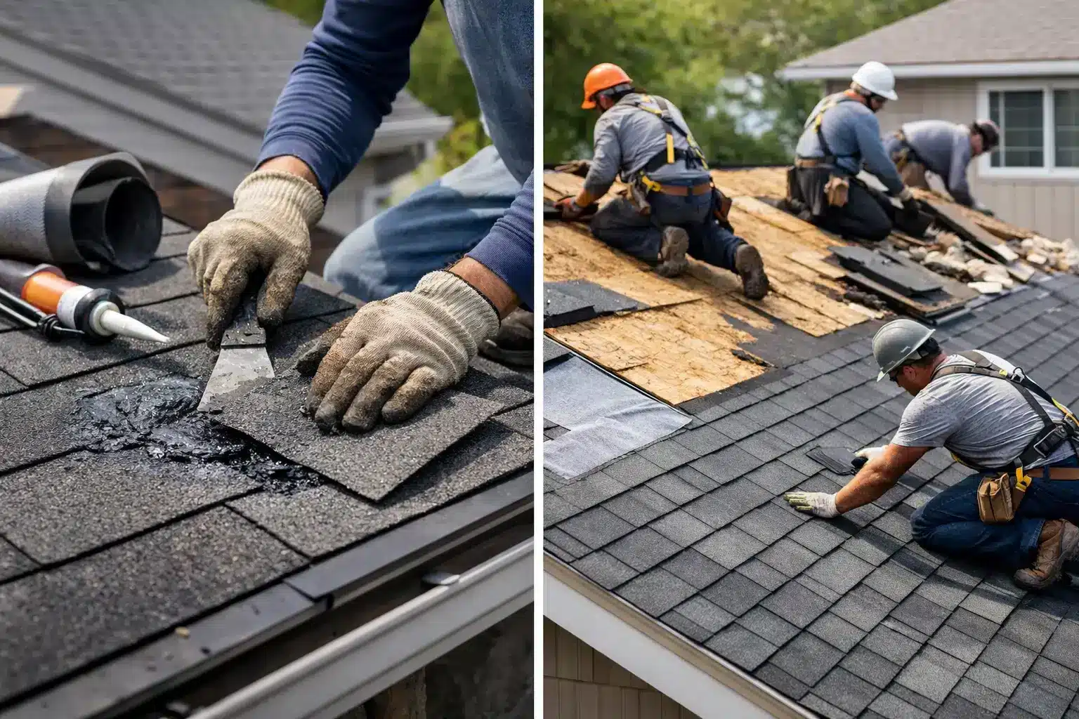 Roof Patch Versus Reroofing for Your Home